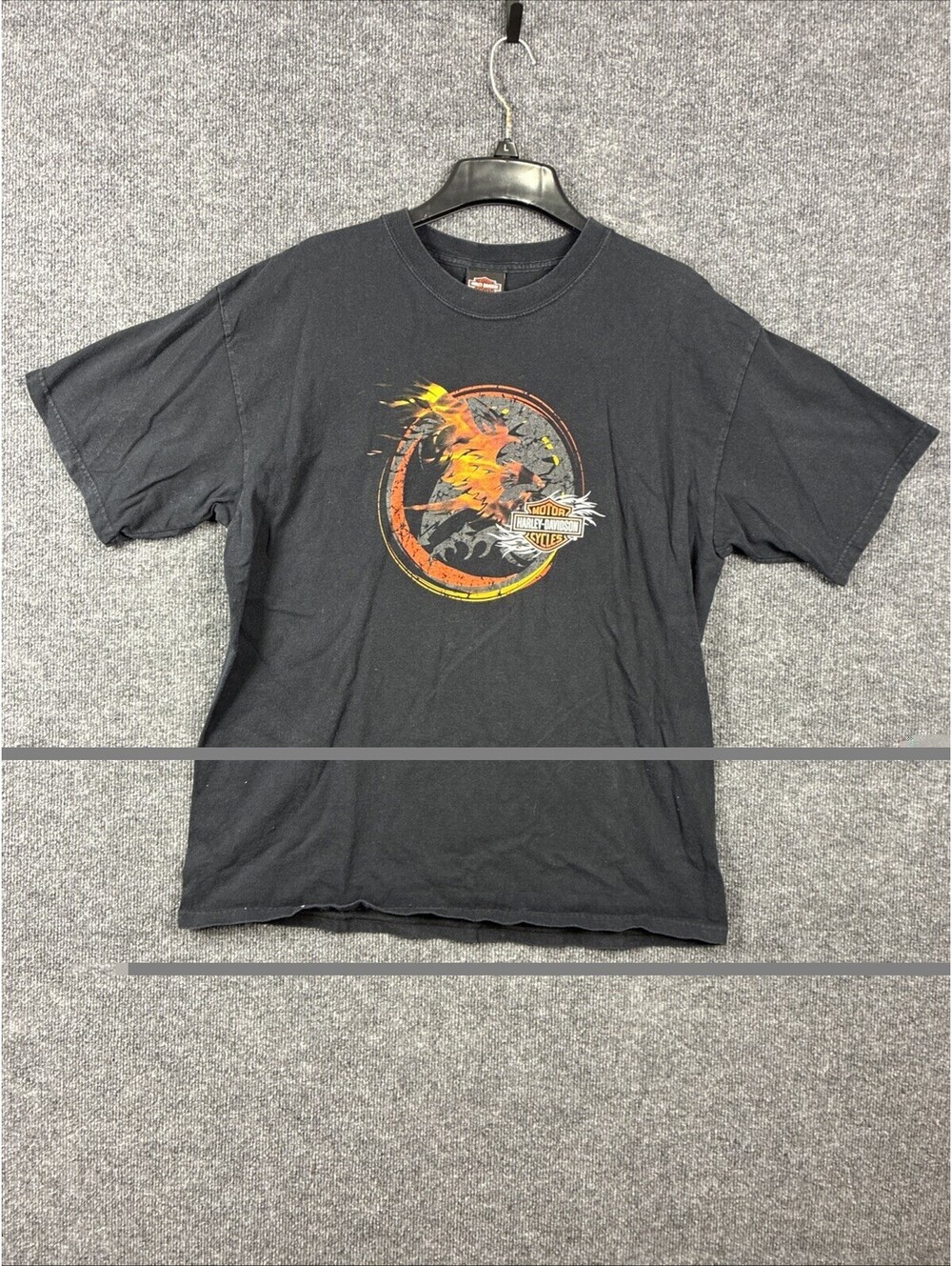 Harley Davidson Mens XL Black Cancun Mexico Graphic S/S Crew Neck Shirt Vintage